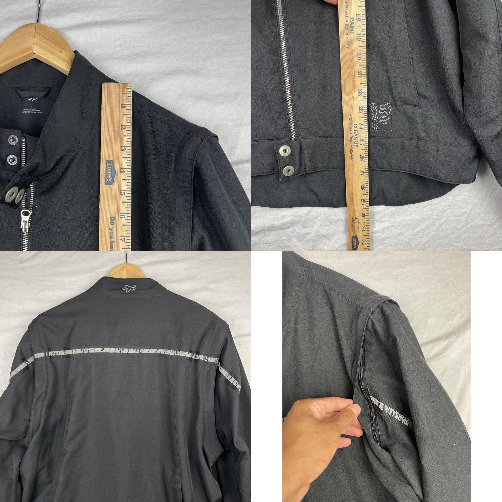 Fox Racing Fox Racing Jacket Mens Large Black Reflective Moto Riding Zip Convertible Vest Size US L / EU 52-54 / 3 - 8 Thumbnail