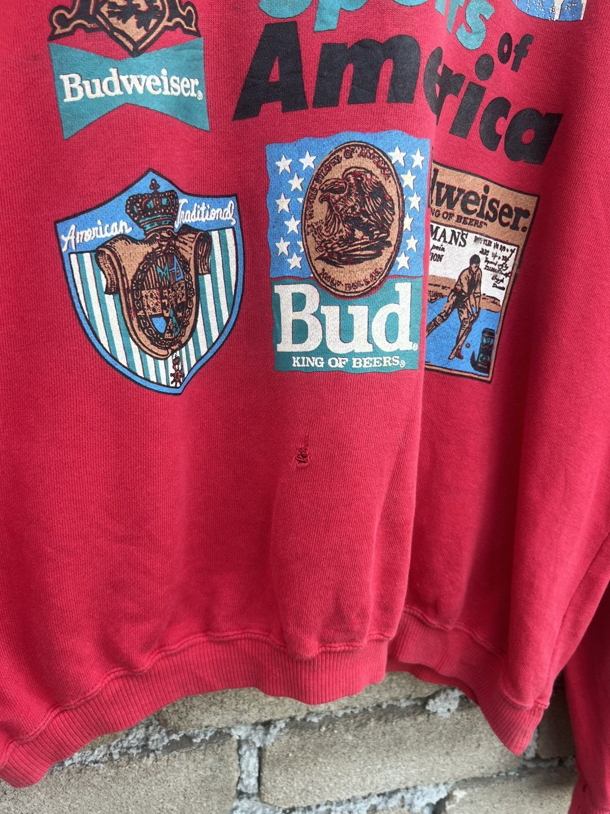 Budweiser Vintage Budweiser USA Sport Of America Sweatshirt Size US L / EU 52-54 / 3 - 6 Thumbnail