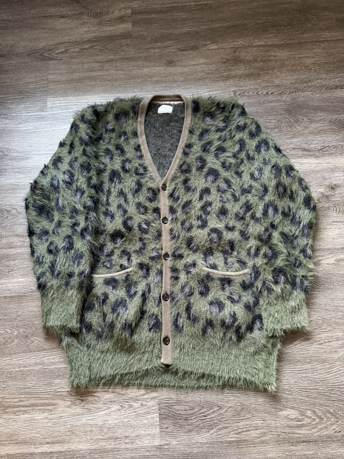 Number (N)ine number nine MOHAIR MESH WIDE STRIPED KNIT Sweater