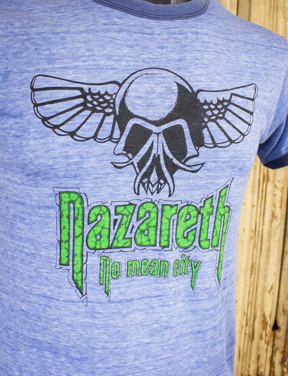 Band Tees × Vintage Vintage Nazareth No Mean City Concert Ringer T Shirt 70s Size US S / EU 44-46 / 1 - 2 Thumbnail