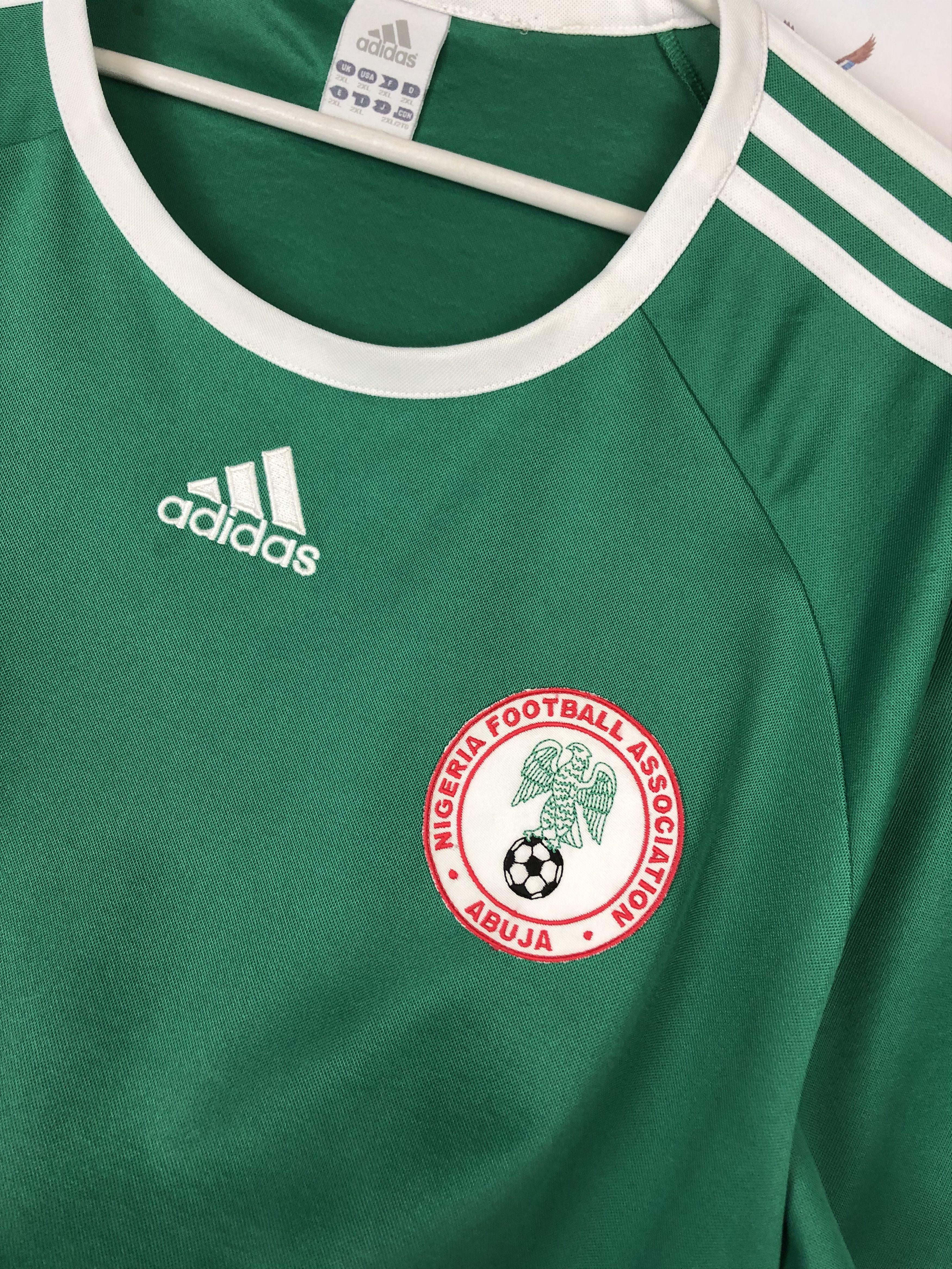 Vintage Adidas Nigeria Football Shirt Soccer Jersey Tee Hype