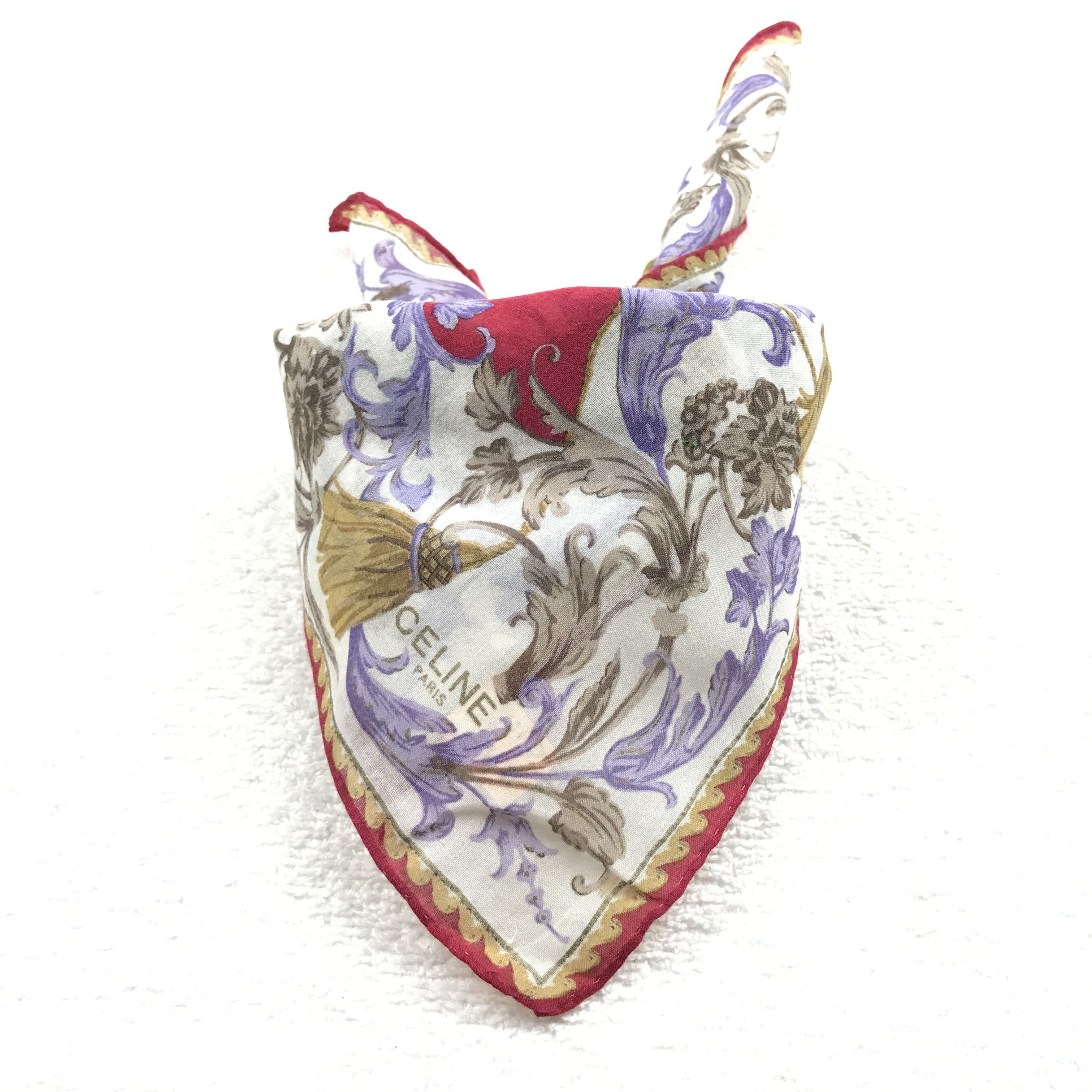 Celine × Vintage Vintage Celine Bandana Neckerchief Handkerchief Size ONE SIZE - 4 Thumbnail