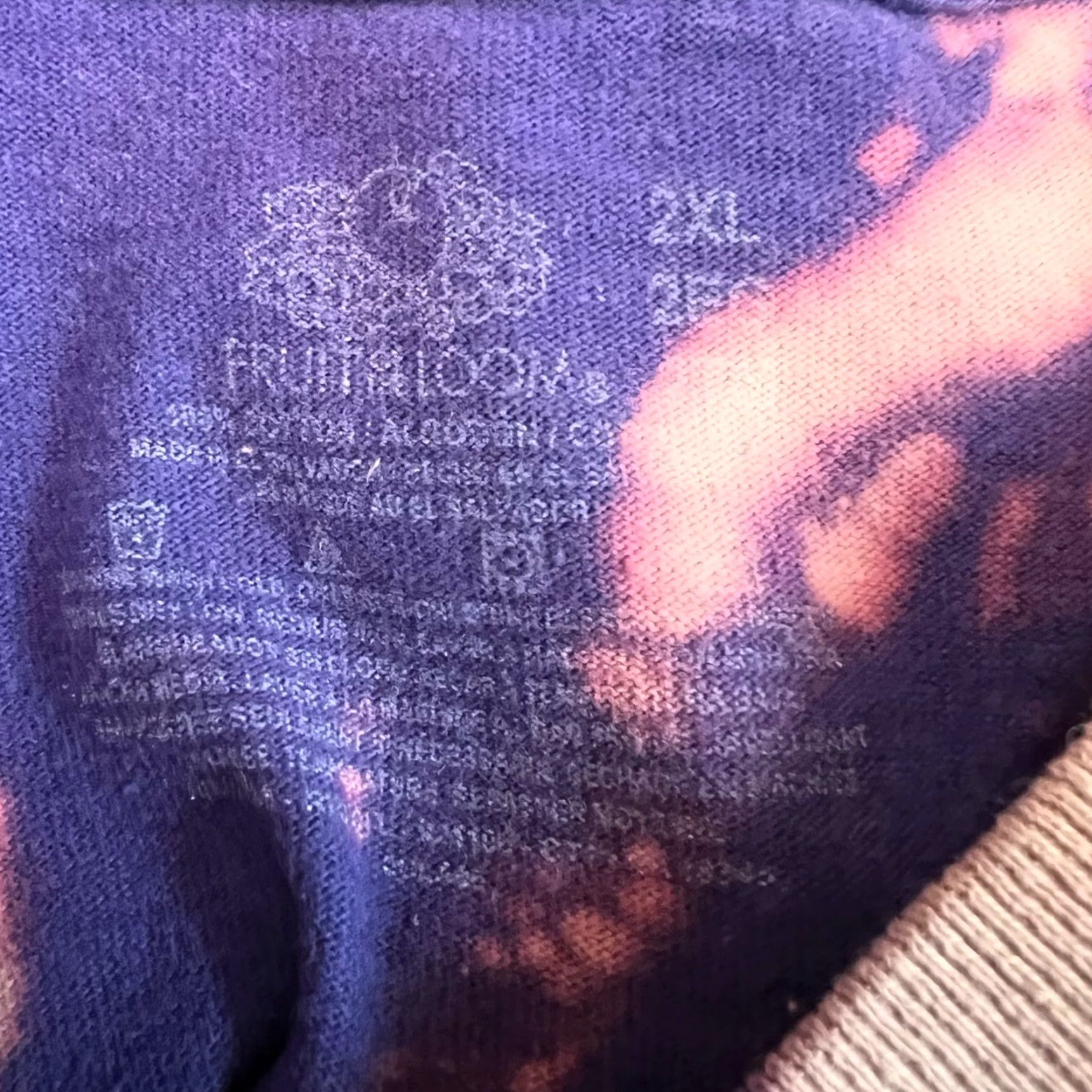 Vintage VINTAGE Tie Dyed T-Shirts Adult Cotton Polyester Neon Spiral Purple XL Handmade Size US XL / EU 56 / 4 - 5 Thumbnail