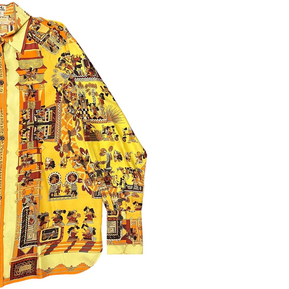 Hermes HERMÈS ASTRES et SOLEILS Silk Button Down Shirt Size US XS / EU 42 / 0 - 3 Thumbnail