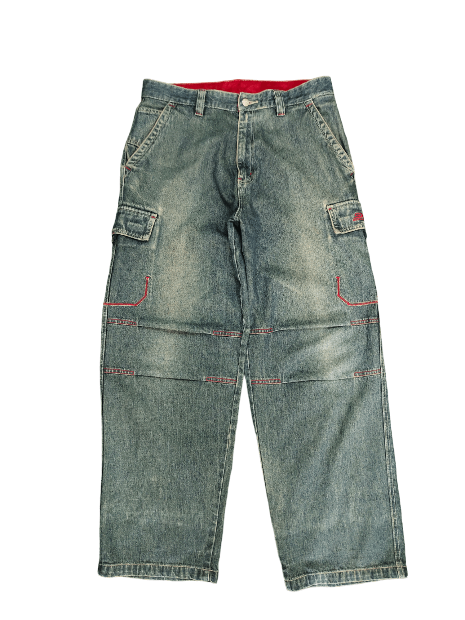 Japanese Brand Baggy Jeans Piko Cargo Wide Leg Denim Y2k Jnco Streetwear Size US 34 / EU 50 - 9 Thumbnail