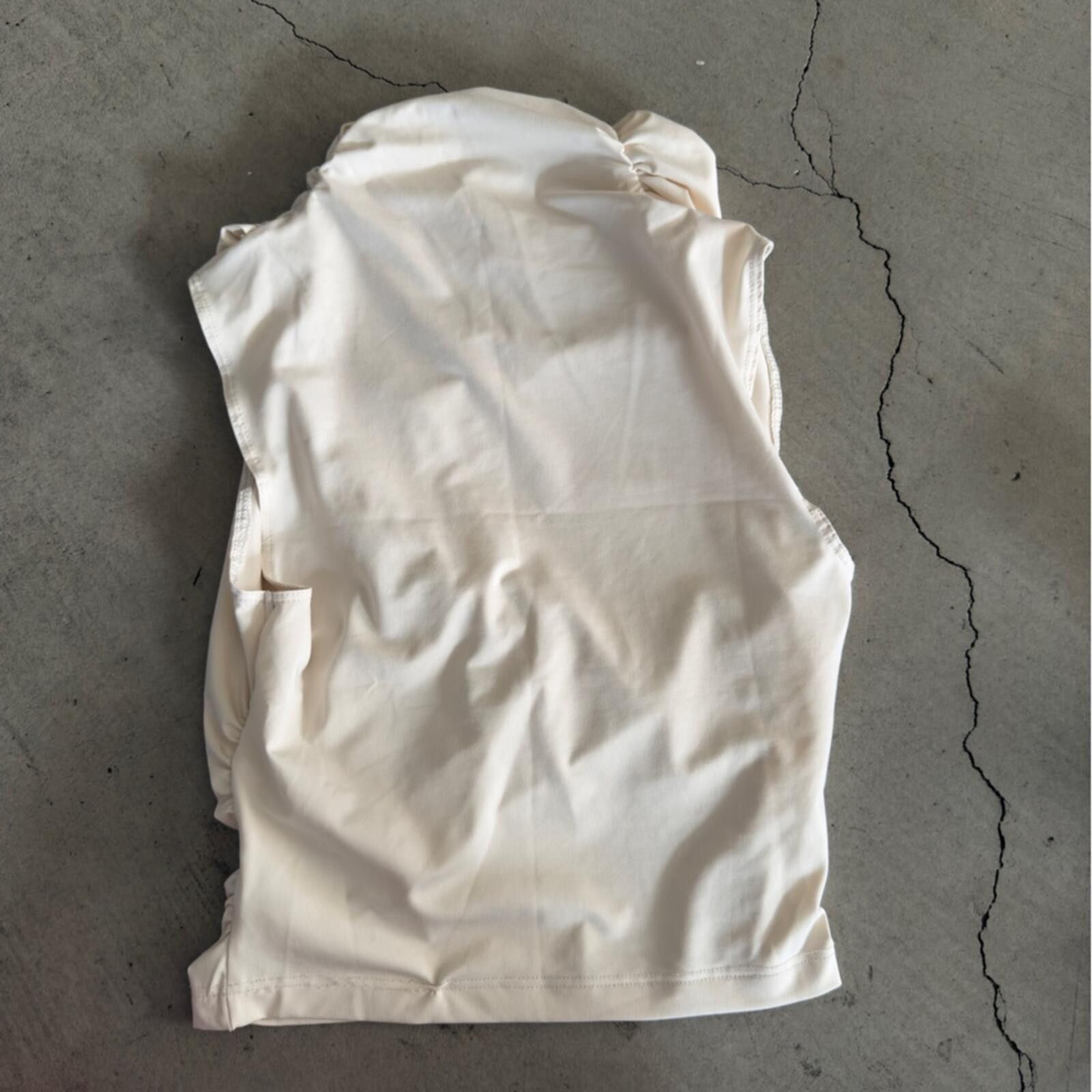 Other Miss Selfridge / Sleeveless Drape Top / Cream Size XS / US 0-2 / IT 36-38 - 7 Thumbnail