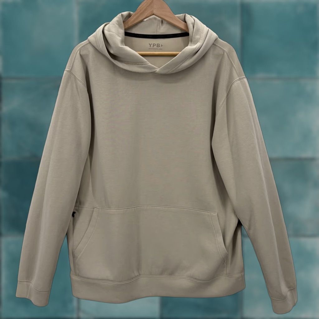 Abercrombie & Fitch VINTAGE Abercrombie YPB Hoodie Womens Large Beige Pullover Kangaroo Pocket Oversized Size L / US 10 / IT 46 - 1 Thumbnail
