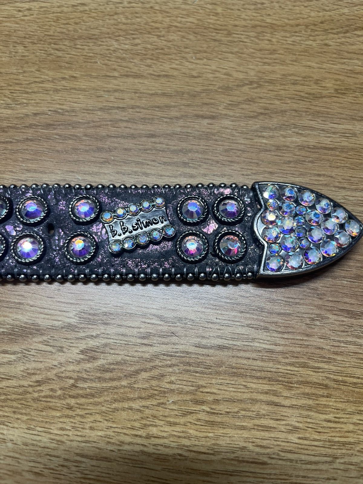 B.B. Simon BB Simon Block Iridescent Crystal Belt Size ONE SIZE - 2 Thumbnail