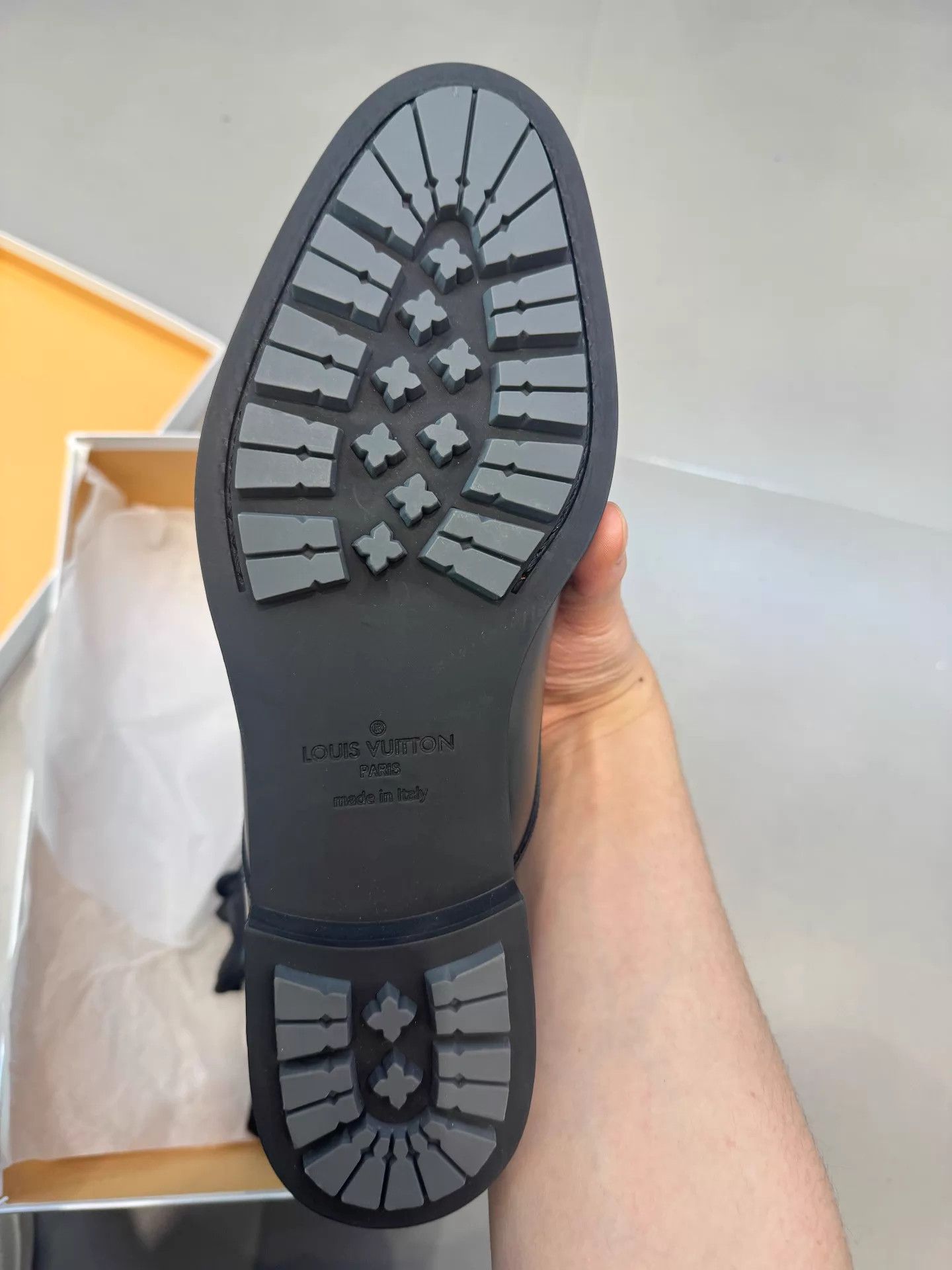 Louis Vuitton LV Formal Uniform Men's Black Derby Shoe New Big Logo Size US 9 / EU 42 - 5 Thumbnail