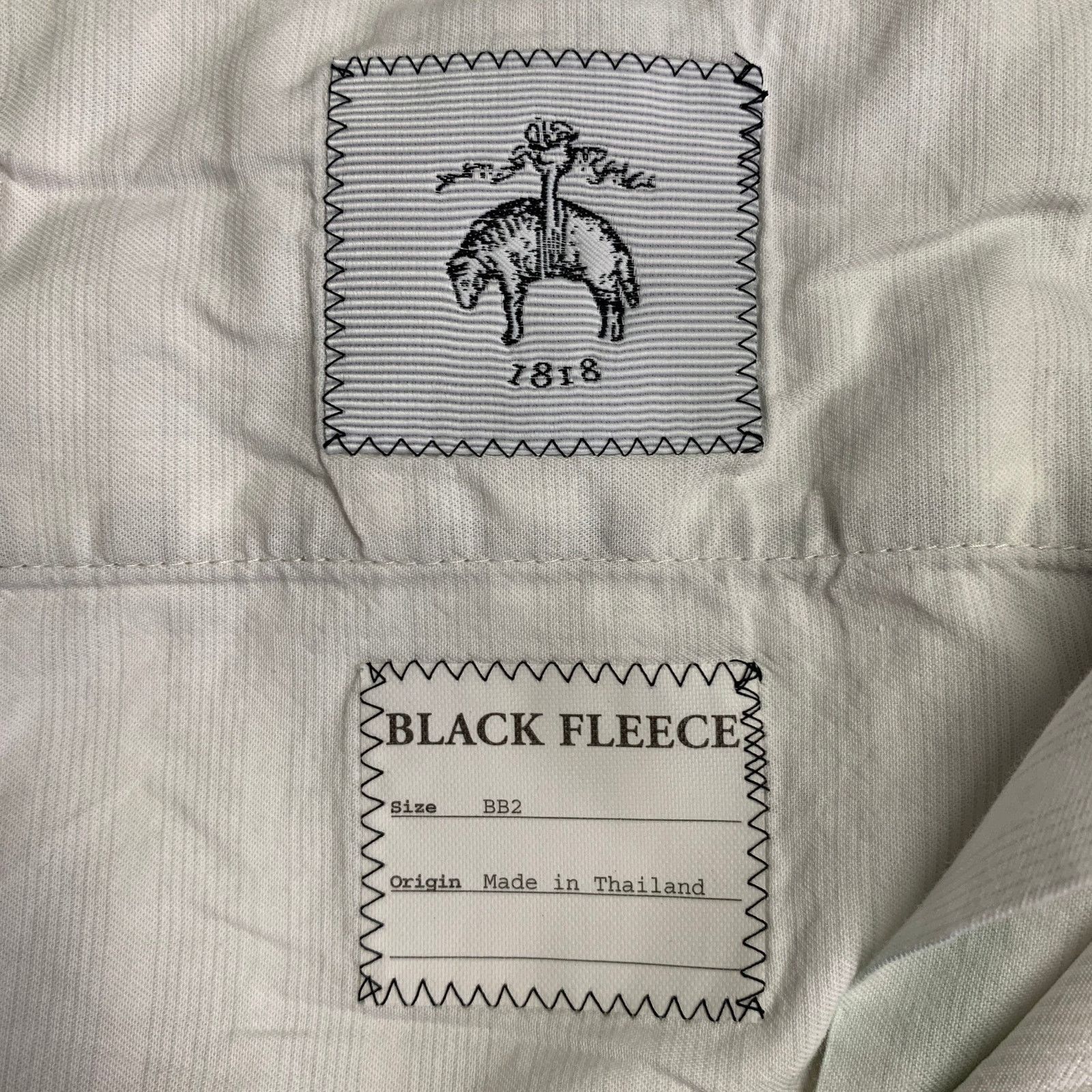 Brooks Brothers Black Fleece BLACK FLEECE Grey White Checkered Cotton Button Fly Shorts Size US 35 - 3 Thumbnail