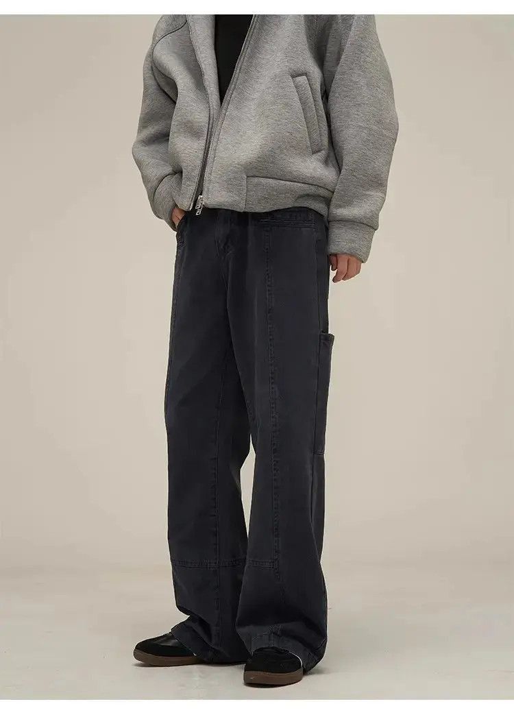 Japanese Brand Retro solid color loose fitting jeans Size US 32 / EU 48 - 5 Thumbnail