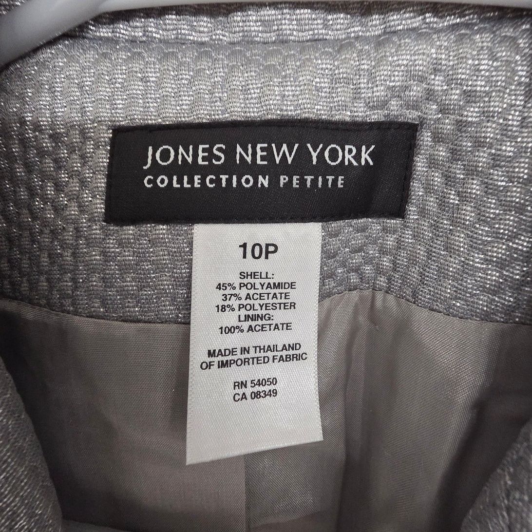 Other Jones New York Collection Sliver Textured Blazer - 10P - NWT Size L / US 10 / IT 46 - 3 Thumbnail