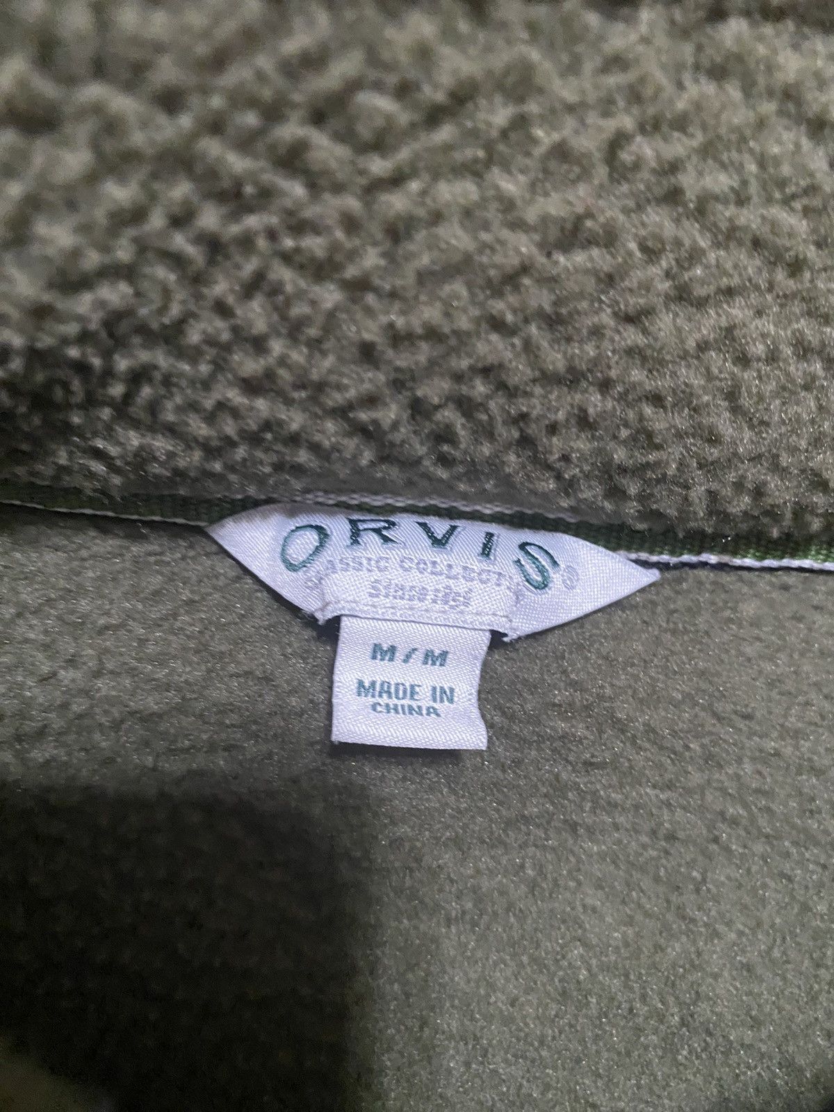 Orvis × Vintage Vintage Orvis Olive Fleece Jacket Size US M / EU 48-50 / 2 - 4 Thumbnail