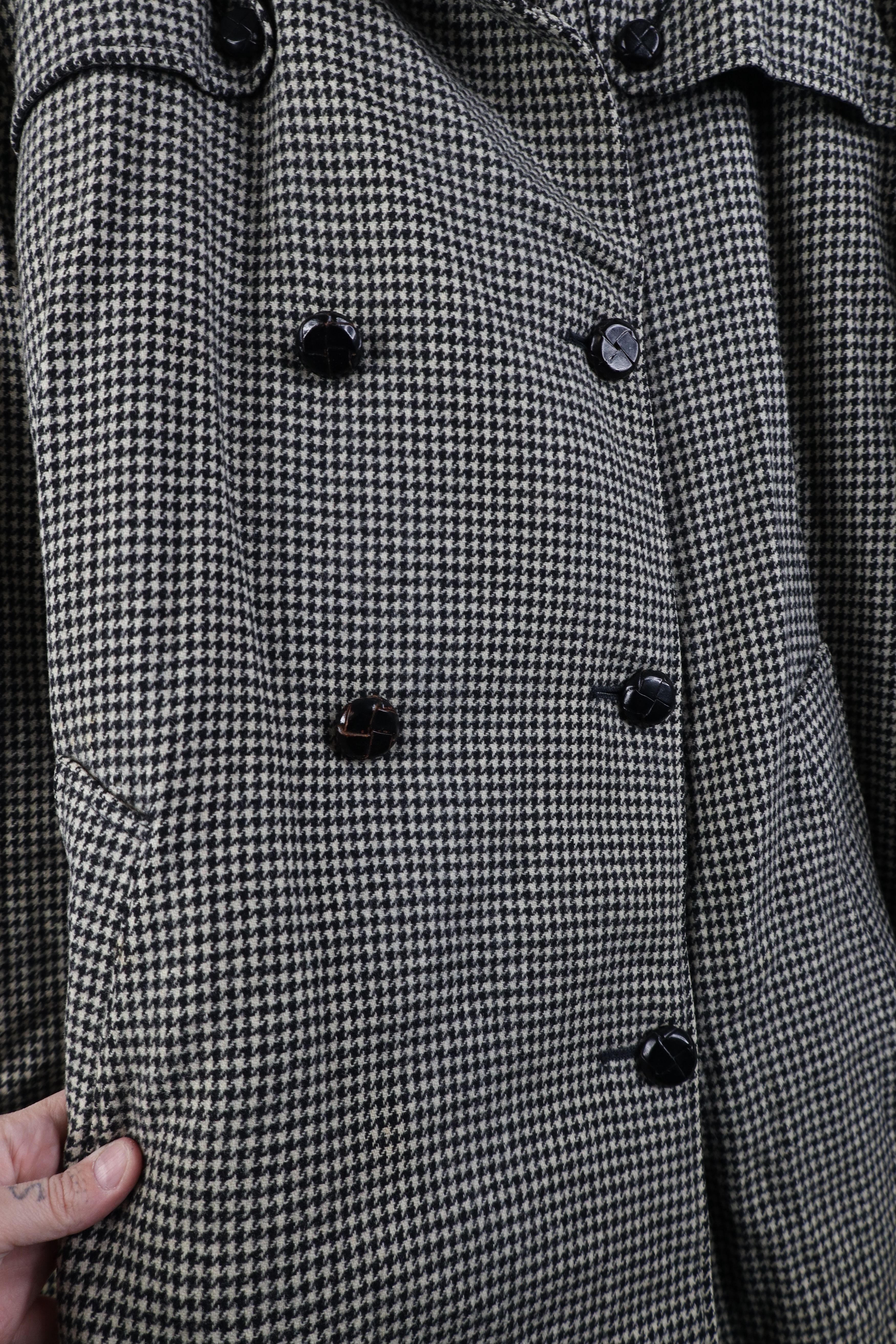 Vintage Vintage 50s Streetwear Houndstooth Double Breasted Jacket Size US XL / EU 56 / 4 - 4 Thumbnail