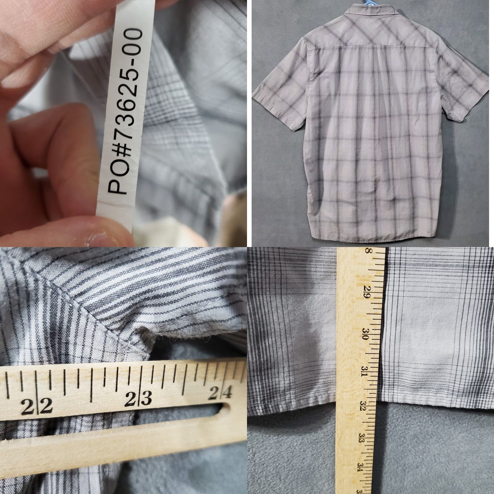 TravisMathew Travis Mathew Shirt Mens XL Gray Black Check Button Up Short Sleeve Casual Size US XL / EU 56 / 4 - 8 Thumbnail