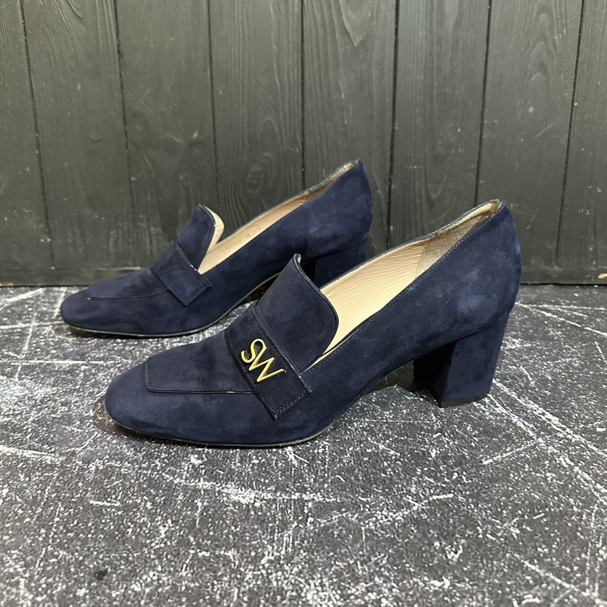 Stuart Weitzman Stuart Weitzman women’s suede loafers heels size 40 Size US 10 / IT 40 - 4 Thumbnail