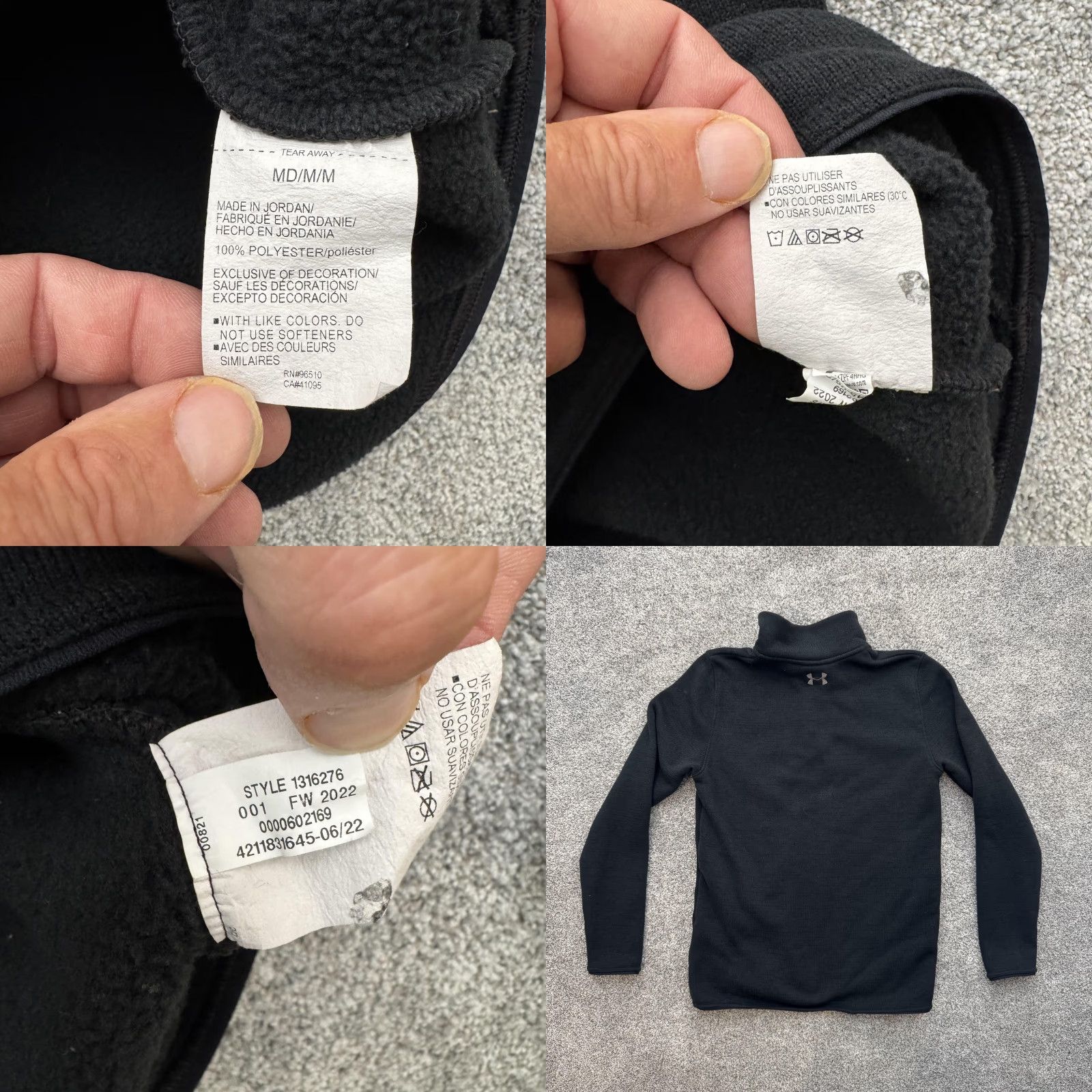 Under Armour Under Armour Pullover Mens Medium Black Fleece Chest Pocket 1316276 Size US M / EU 48-50 / 2 - 8 Thumbnail