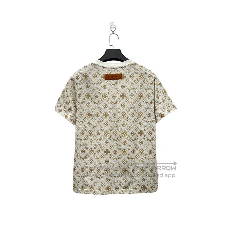 Louis Vuitton Louis Vuitton Beige full logo short sleeve Size US S / EU 44-46 / 1 - 2 Thumbnail