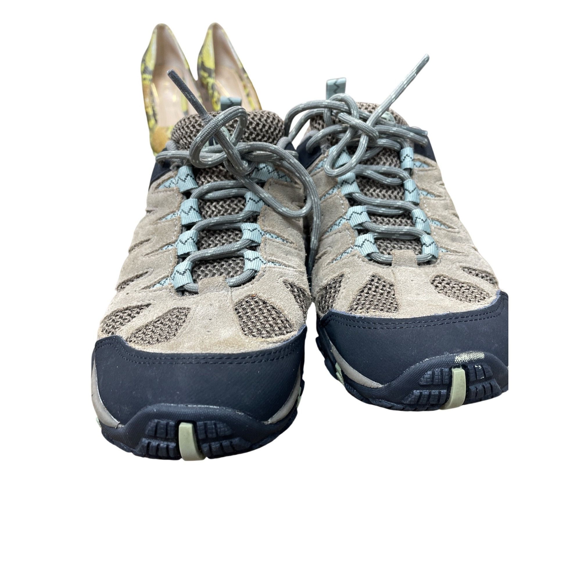 Merrell Merrell Womens Brown Suede Canvas Hiking Shoes Sneakers Size Size US 7.5 / IT 37.5 - 10 Thumbnail
