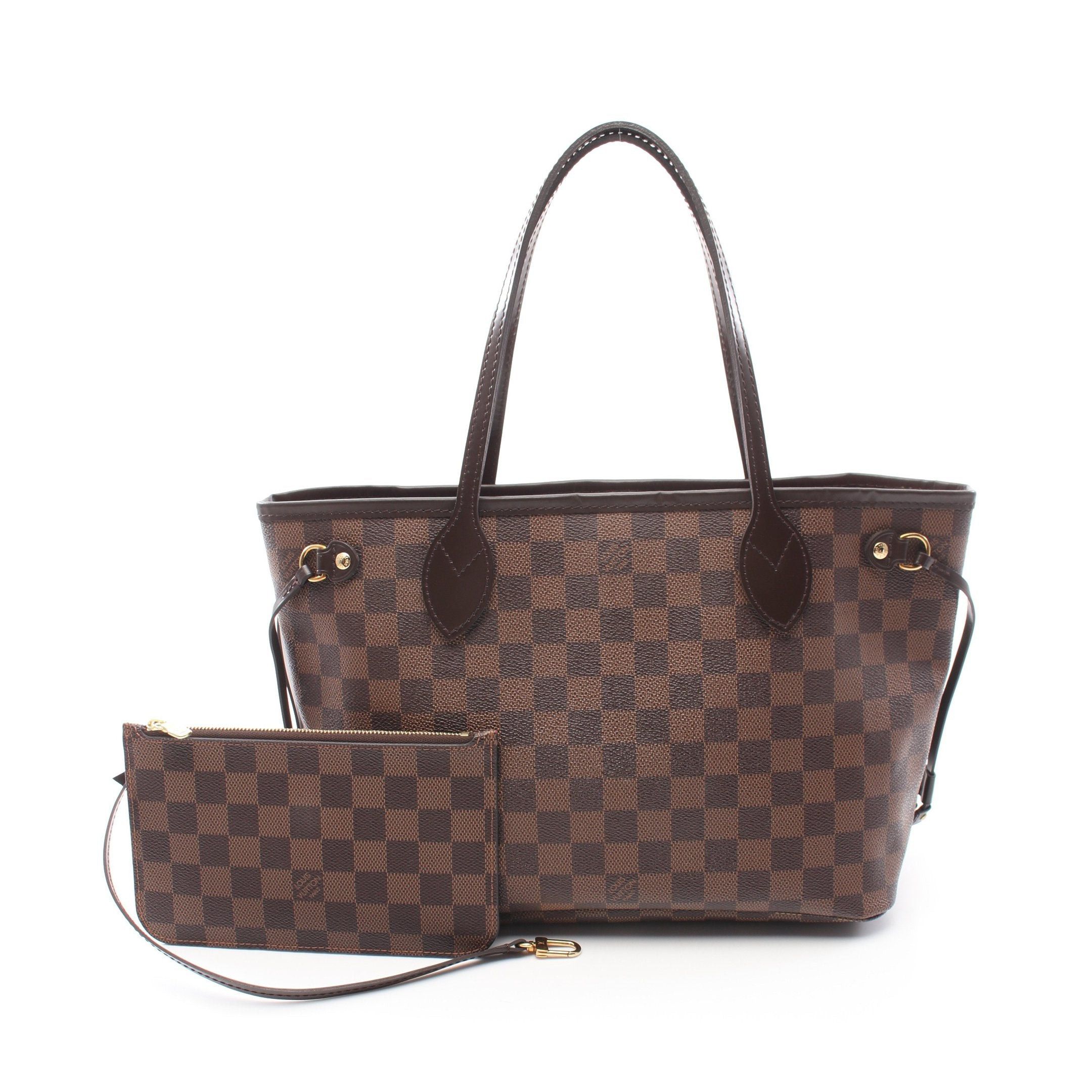 Louis Vuitton Louis Vuitton Neverfull Pm Damier Ebene Handbag Tote Bag Leather Brown Size ONE SIZE - 1 Thumbnail