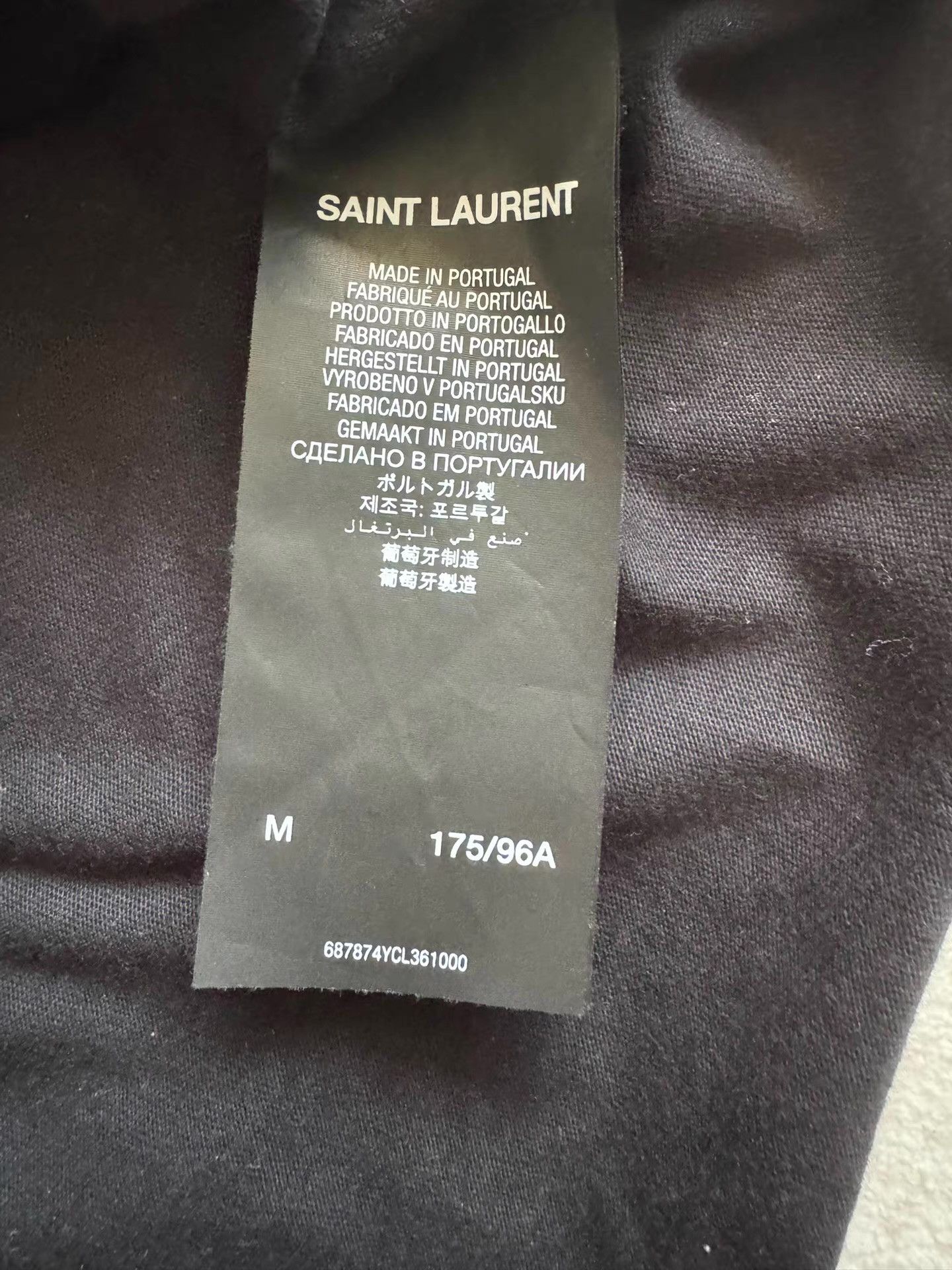 Saint Laurent Paris Saint Laurent Limited Edition Back Letter Print T-shirt Ｑ23 Size US M / EU 48-50 / 2 - 4 Thumbnail