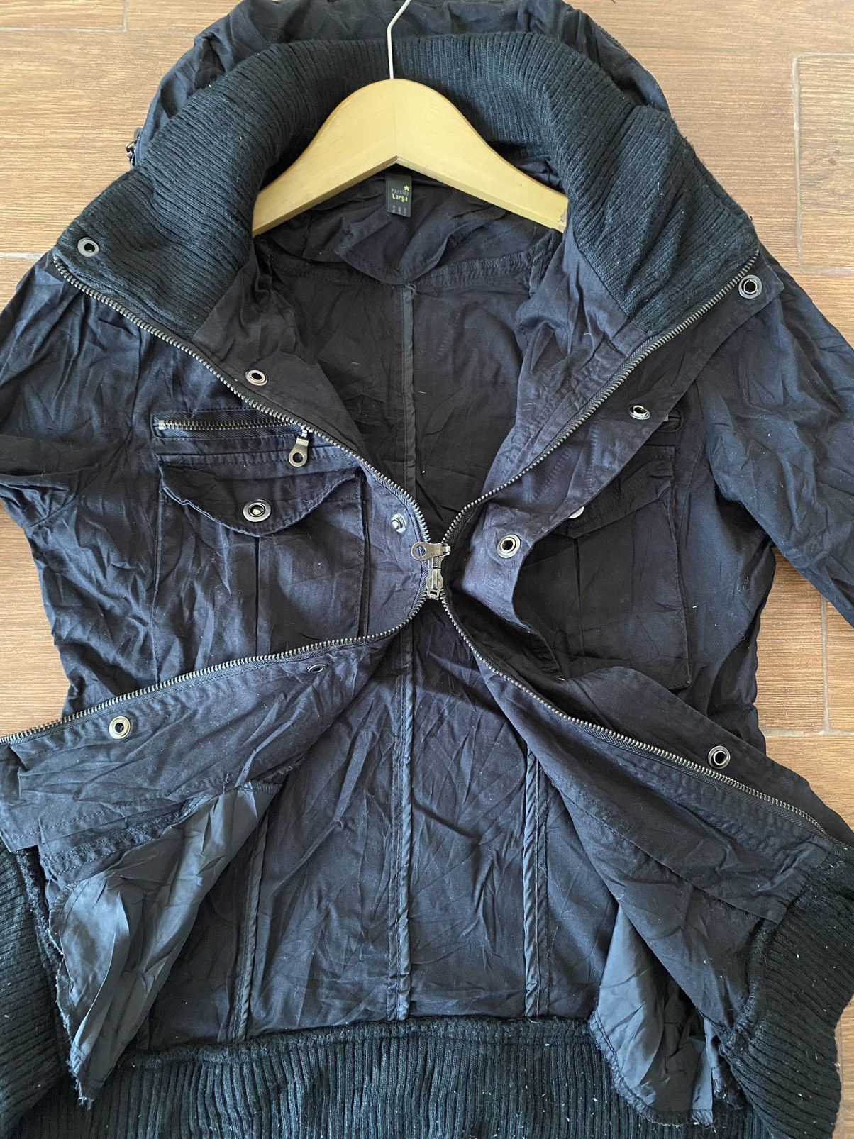 If Six Was Nine × Japanese Brand × Le Grande Bleu (L.G.B.) BINDINGOFFER Parsley Star Bono hooded jacket Goa Style Size US L / EU 52-54 / 3 - 7 Thumbnail