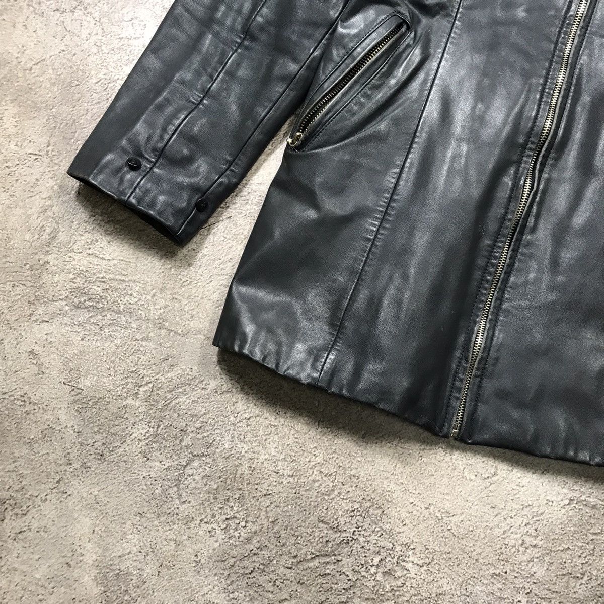 Vintage Vintage 90s Y2K Oversized Leather Jacket Streetwear Faded M Size M / US 6-8 / IT 42-44 - 4 Thumbnail
