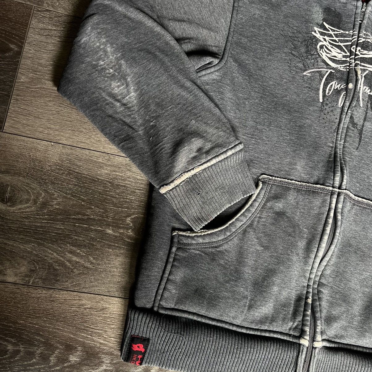 Hawk Vintage 2000s Tony Hawk Affliction Style Lined Zip Up Hoodie Size US S / EU 44-46 / 1 - 3 Thumbnail