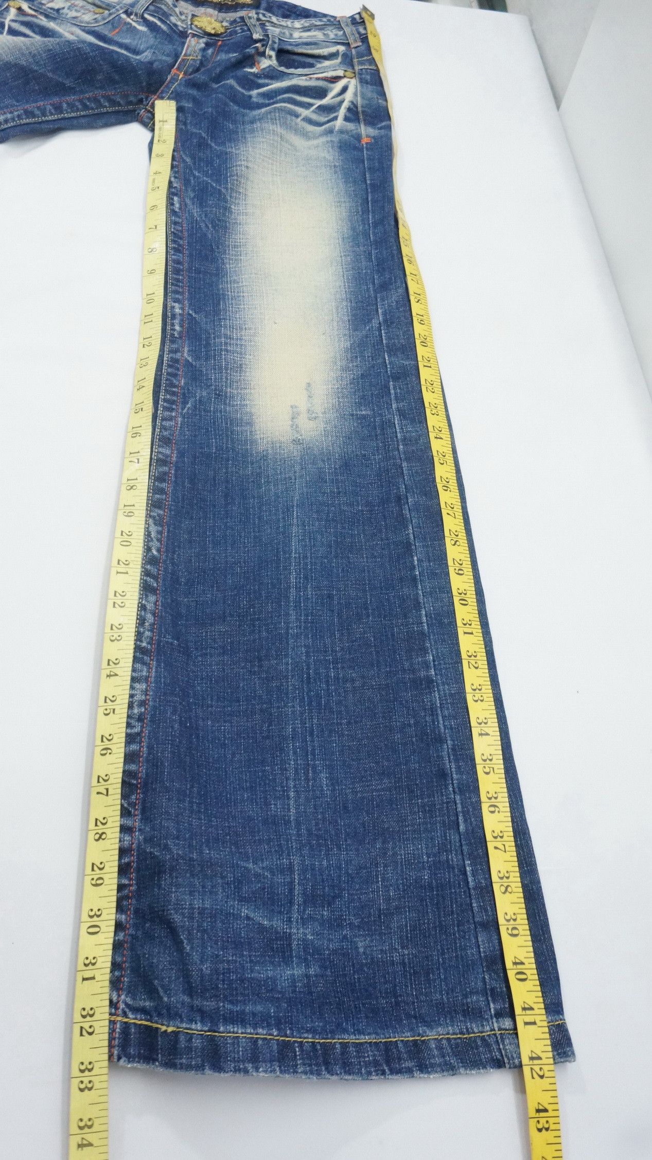 Japanese Brand 🔥 RED PEPPER Gold Label Lowrise Flared Jeans Size US 27 - 13 Thumbnail