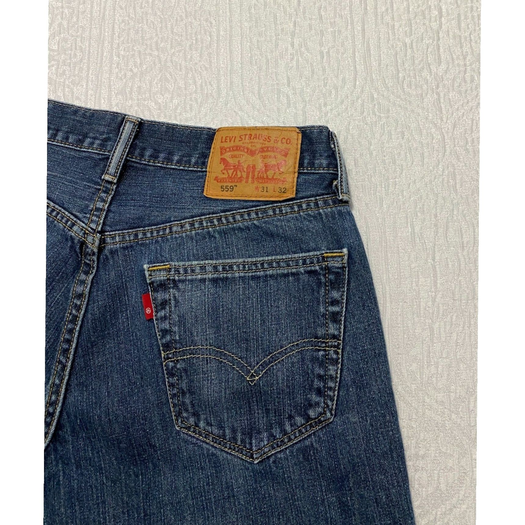 Levi's Levis 559 Jeans Men's Size 31×30 Blue Relaxed Straight 100% Cotton Size US 31 - 5 Thumbnail