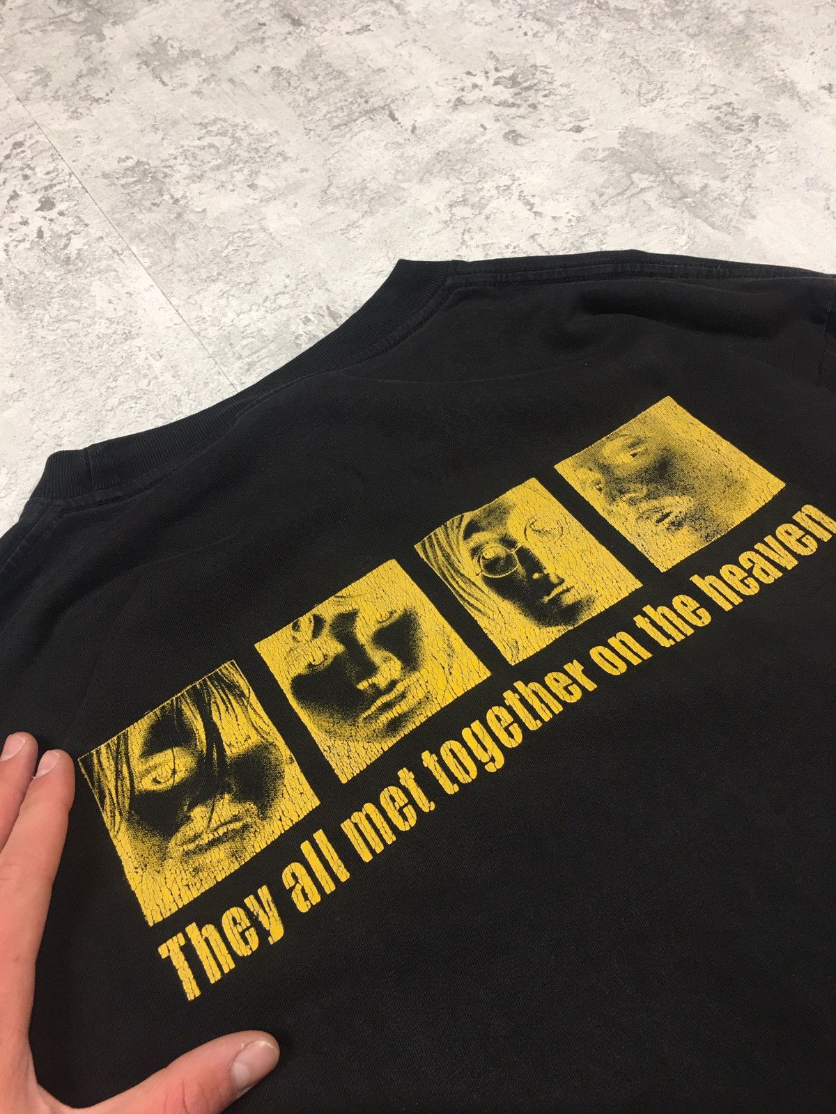 Band Tees Vintage They All Met Together On The Heaven Black Longsleeve Size US XL / EU 56 / 4 - 11 Thumbnail