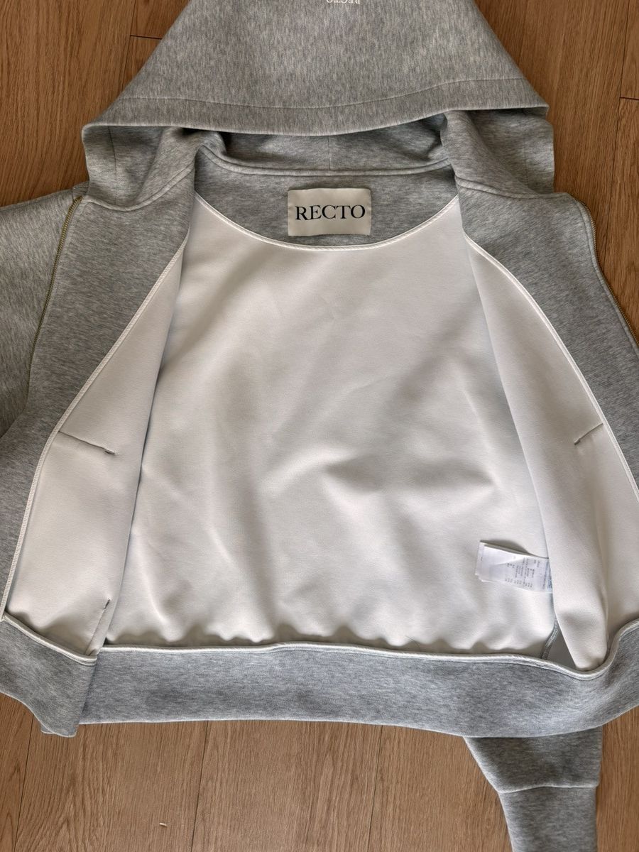 RECTO RECTO Logo Detail Zip Hoodie Grey Size L Size US L / EU 52-54 / 3 - 11 Thumbnail