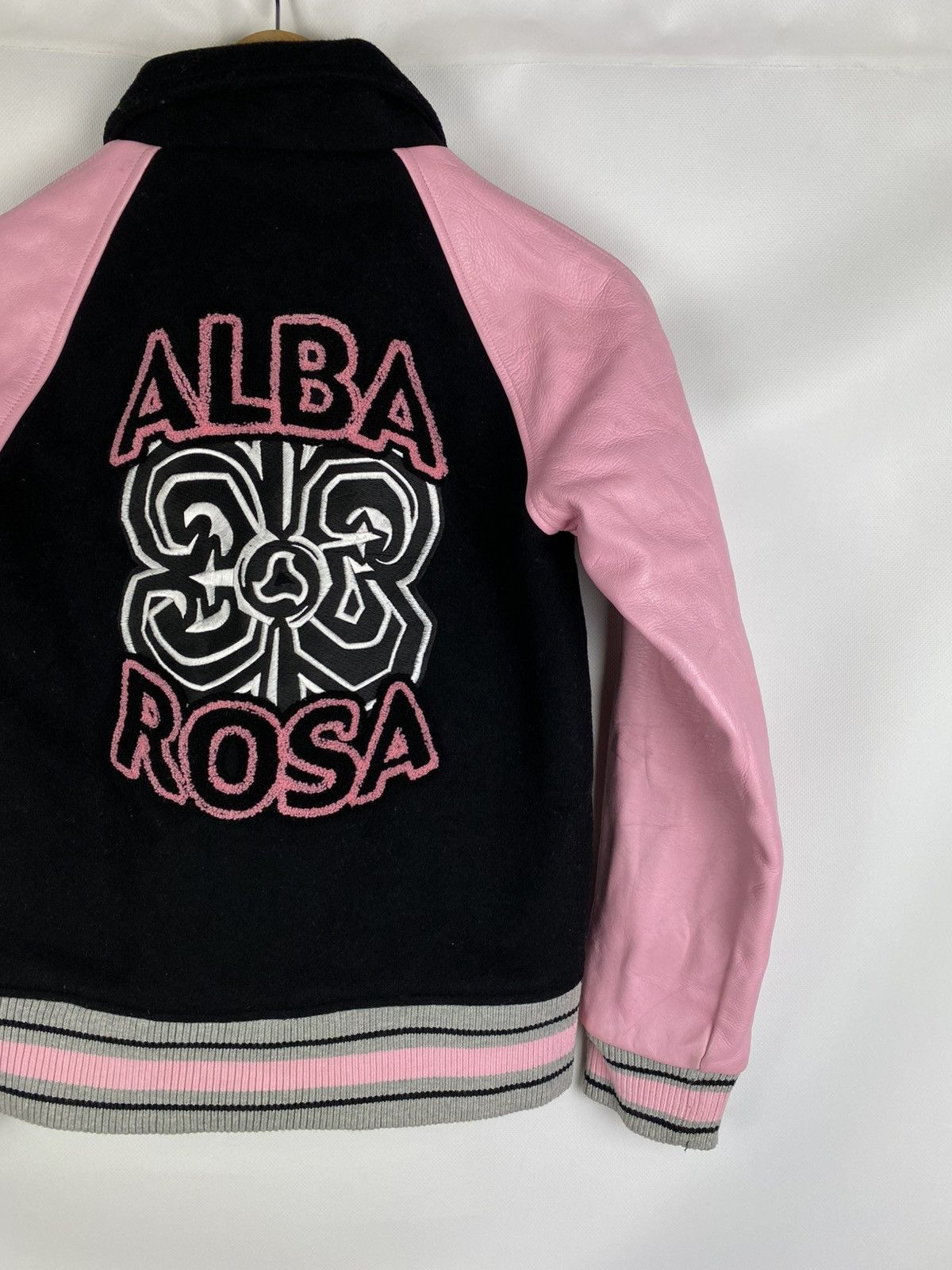 Japanese Brand Alba Rosa My Tane varsity leather / wool bomber jacket Size S / US 4 / IT 40 - 17 Thumbnail