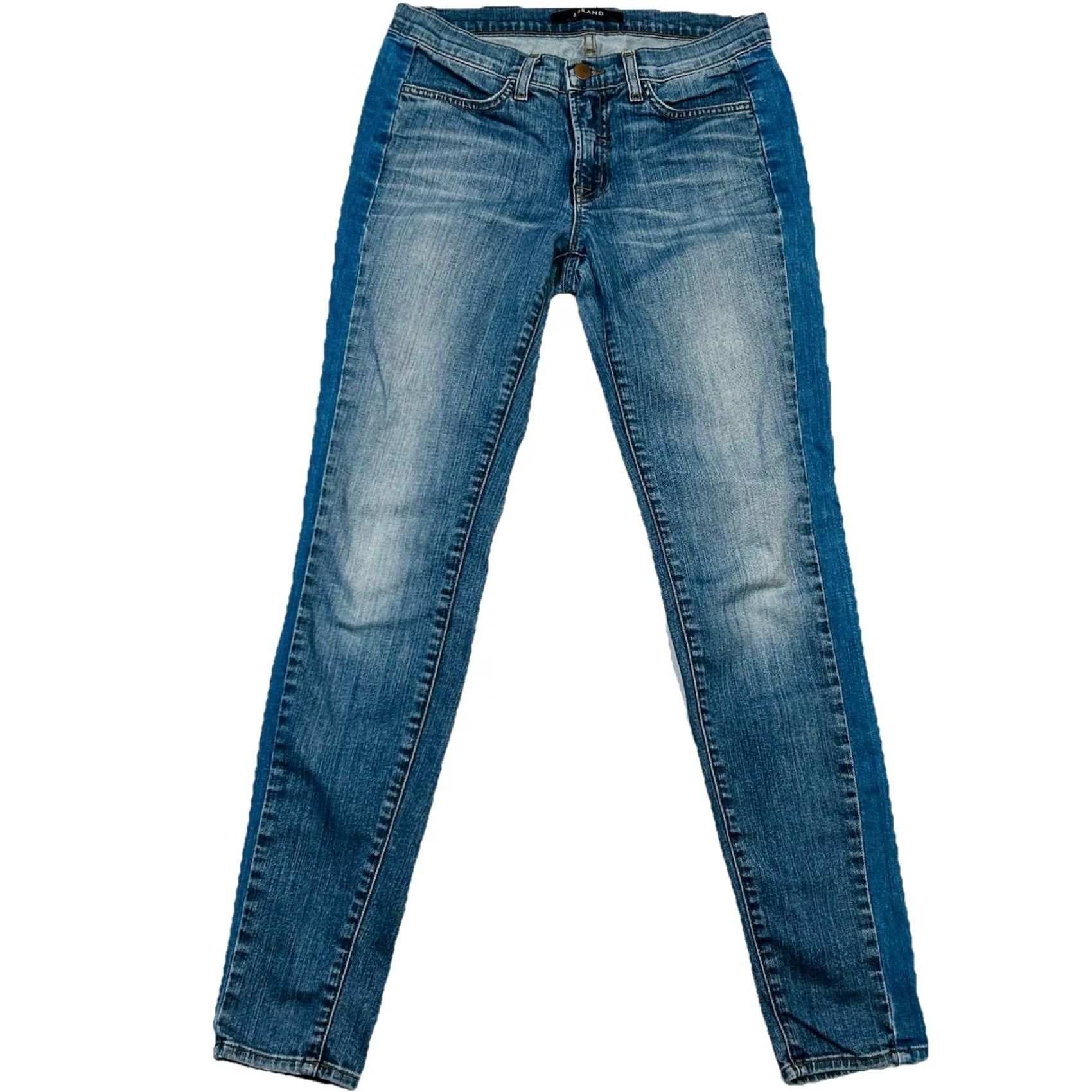 J Brand J Brand Jeans The Cass Skinny Bliss Women 27 Denim Pockets Contrast Side Strips Bohemian Preppy USA VINTAGE? Size 27" / US 4 / IT 40 - 2 Thumbnail