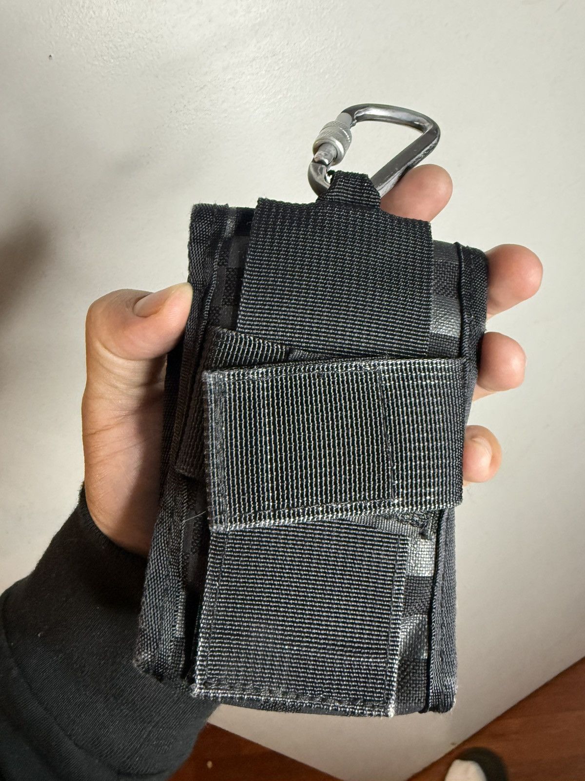 Supreme Supreme FW11 Damier Printed Check Camera Pouch Black Size ONE SIZE - 5 Thumbnail
