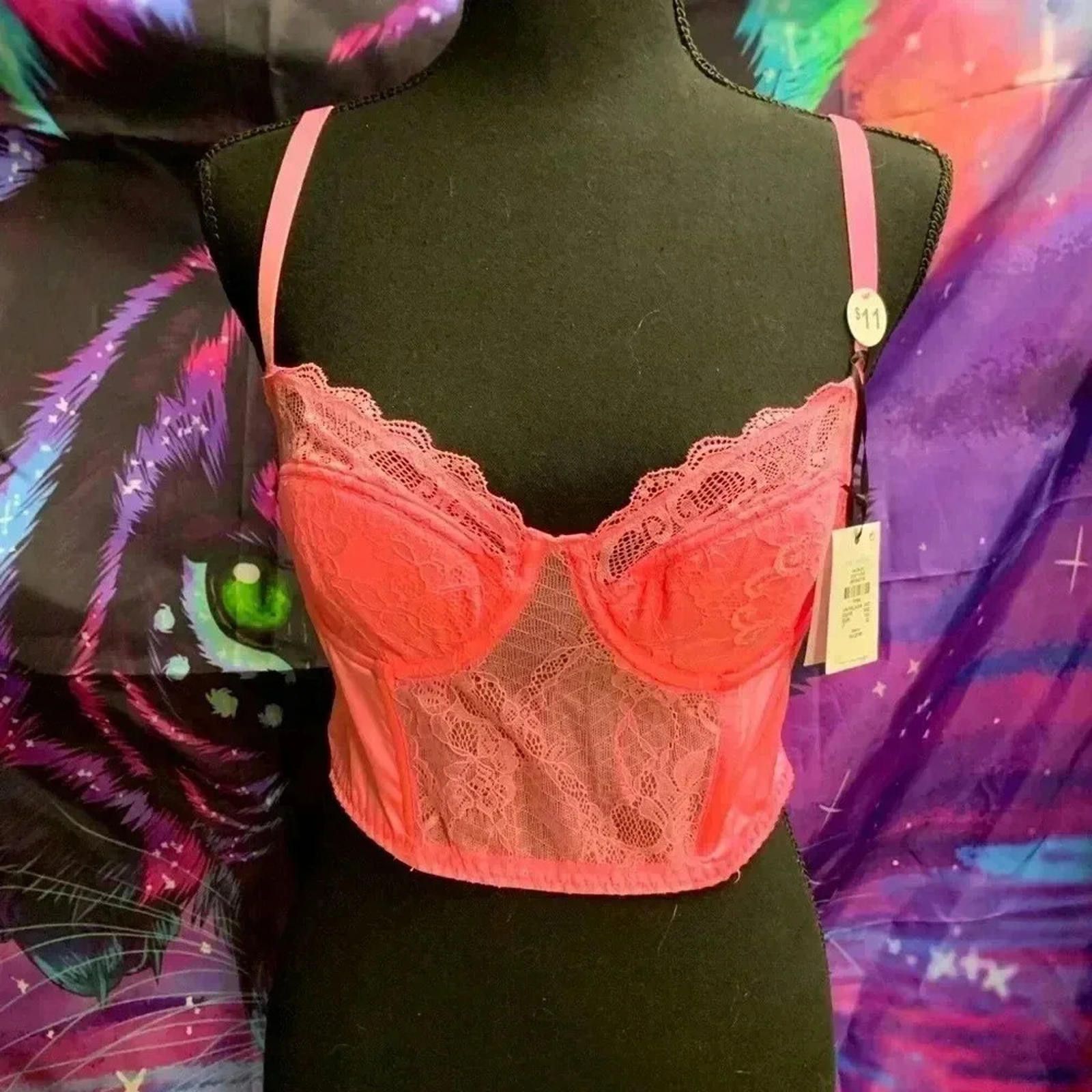 Designer Neon, pink bralette Size ONE SIZE - 1 Preview