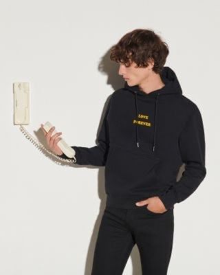 Sandro Sandro Paris Design Black Love Forever Logo Oversized Hoodie Size US L / EU 52-54 / 3 - 2 Thumbnail