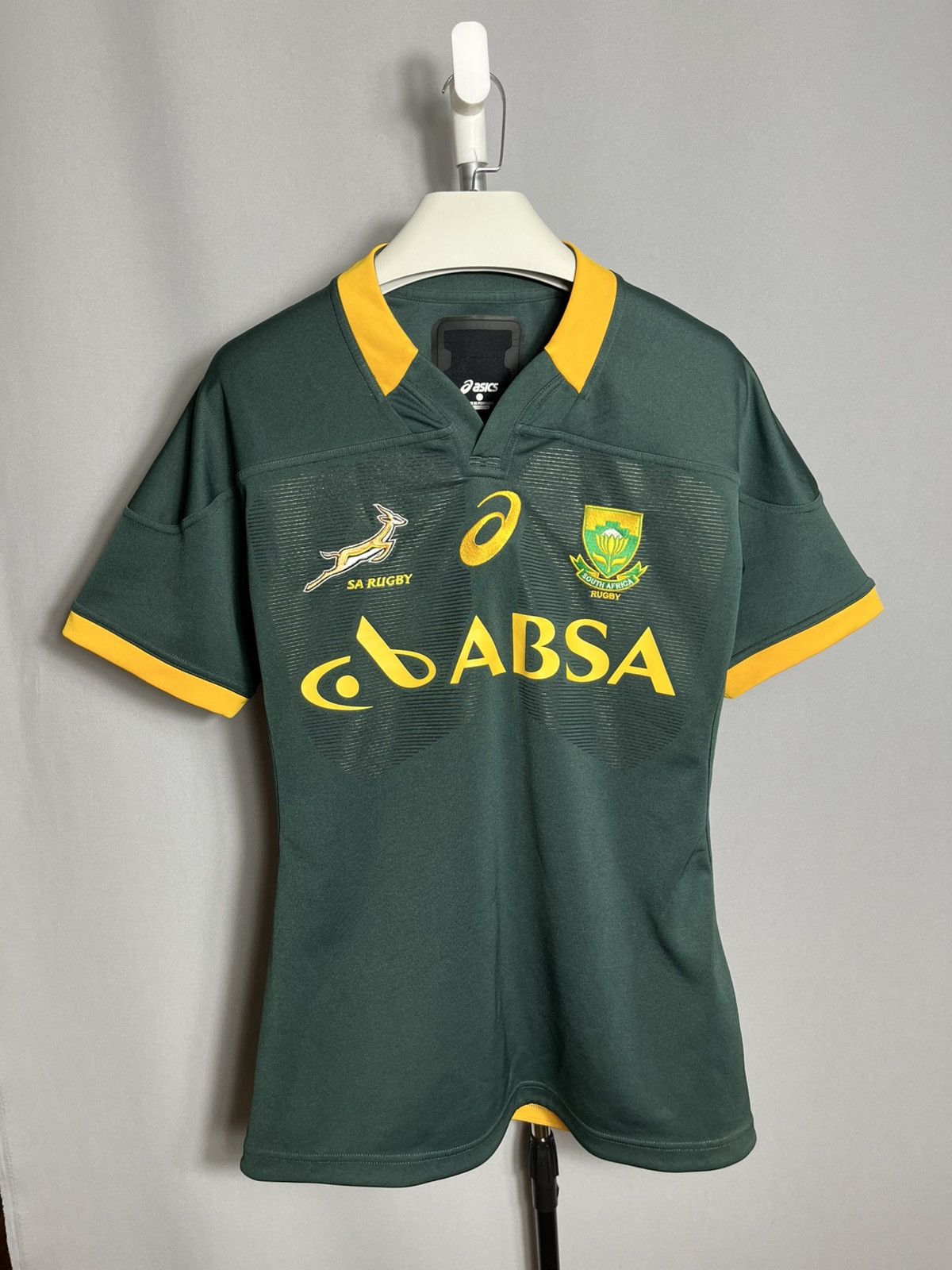Asics SOUTH AFRICA 2014 2015 RUGBY SHIRT JERSEY PLAYER ISSUE ASICS Size US XL / EU 56 / 4 - 1 Thumbnail