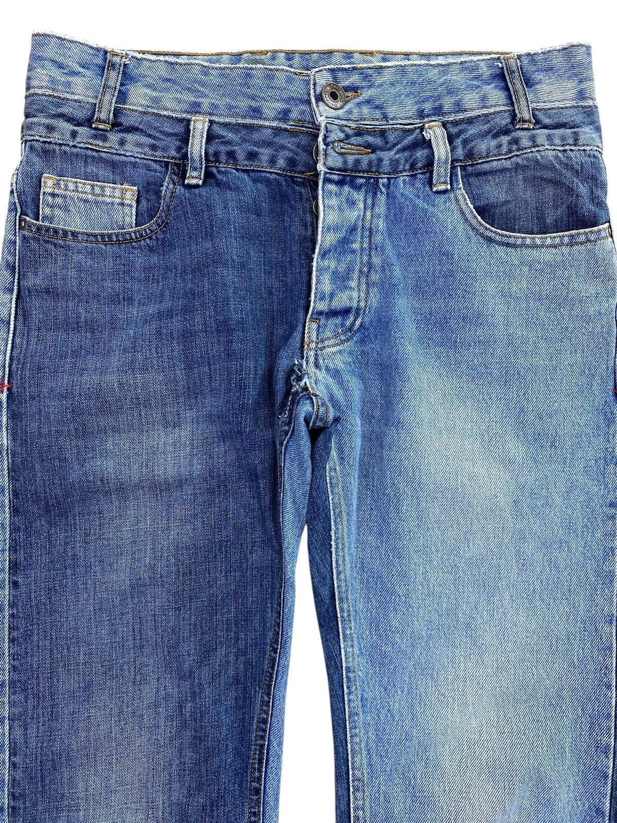 Desigual Double Knee Unique Faded Look Style Straight Cut Jeans Size US 30 / EU 46 - 2 Thumbnail