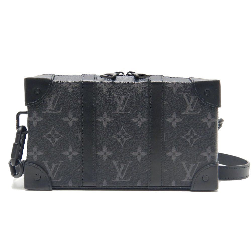 Louis Vuitton Soft Trunk Wallet Shoulder Bag Monogram Eclipse Black