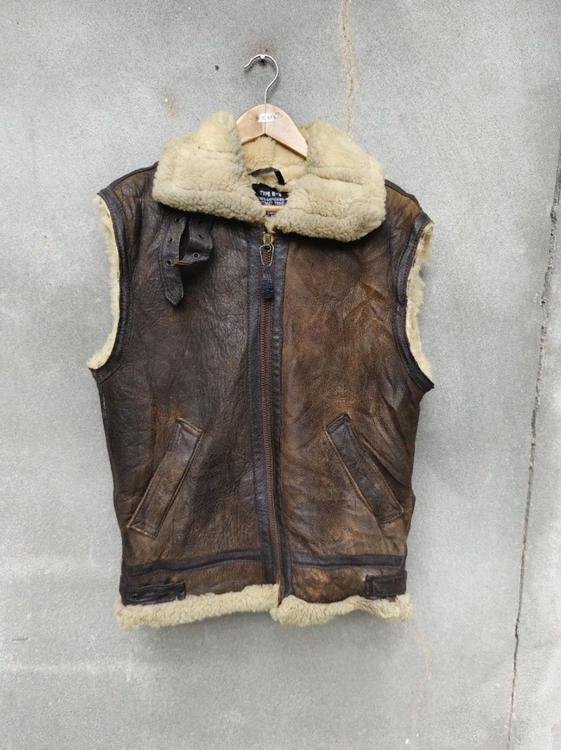 Schott Schott B-3 Flight Jacket Sleeveless Size US XS / EU 42 / 0 - 3 Thumbnail