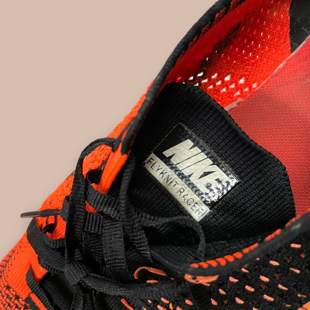 Nike Nike Flyknit Racer "Black Laser Crimson" Size US 10 / EU 43 - 13 Thumbnail