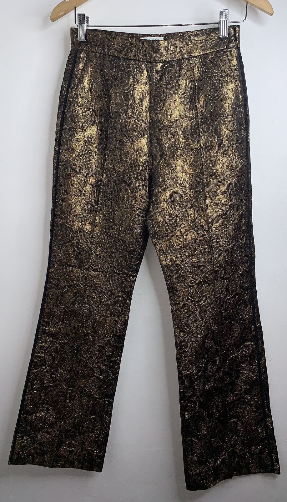 Sandro Sandro paris Goldy Brocade Cropped Pants Size 25" / US 0 / IT 36 - 1 Thumbnail