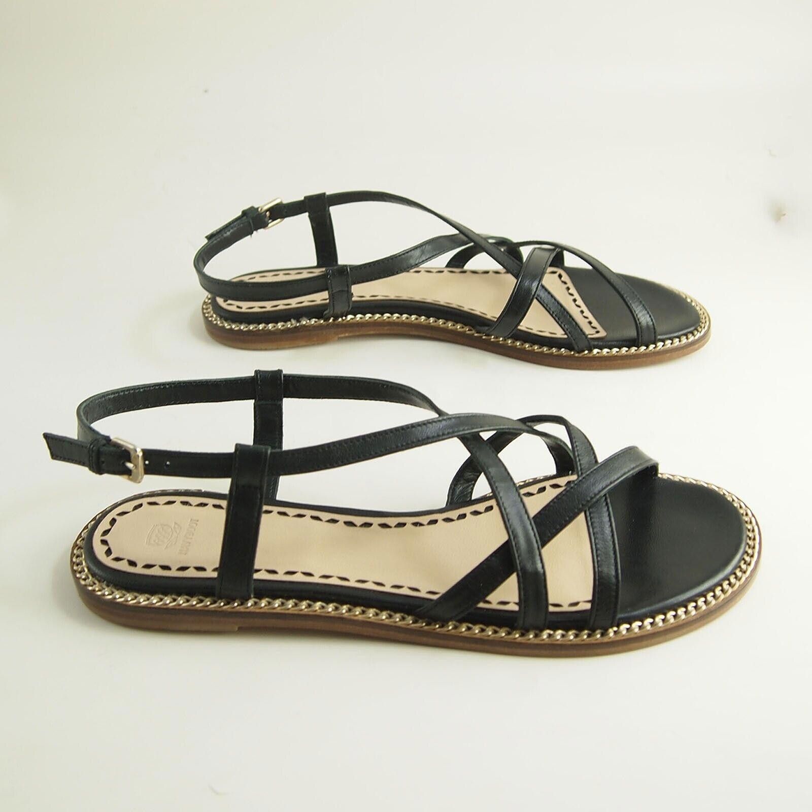 Designer Navyboot Strappy Sandals Black Leather Womens US 10 EU 40 Size US 10 / IT 40 - 5 Thumbnail