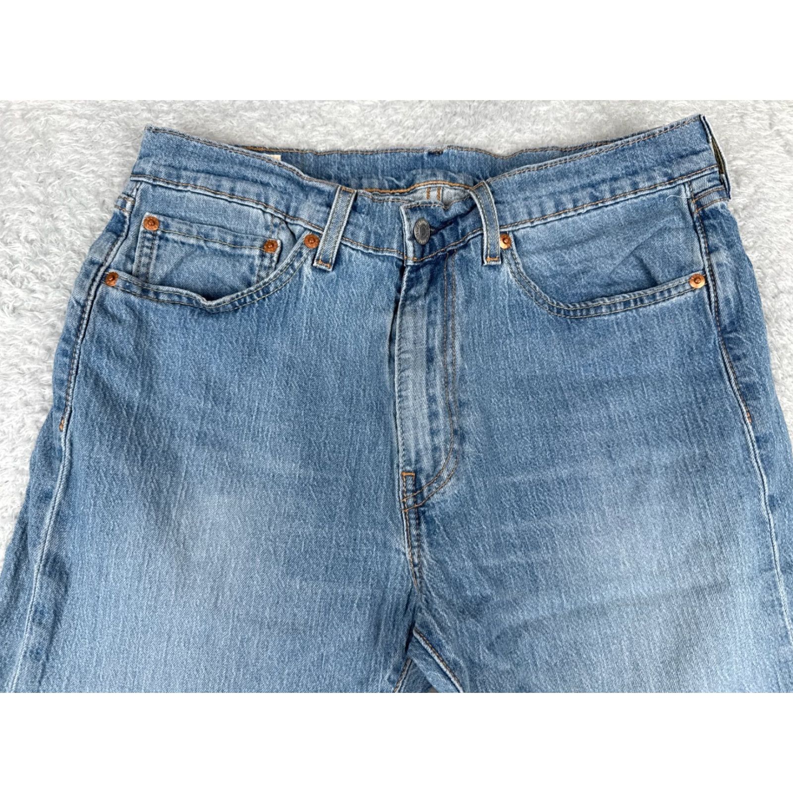 Levi's Levi's 505 Jeans Blue Denim Straight Jeans Women's Regular 32 30 Waist 31 Inseam Cotton Medium Wash Cotton Blend Costume? Size 24" / US 00 / IT 34 - 4 Thumbnail