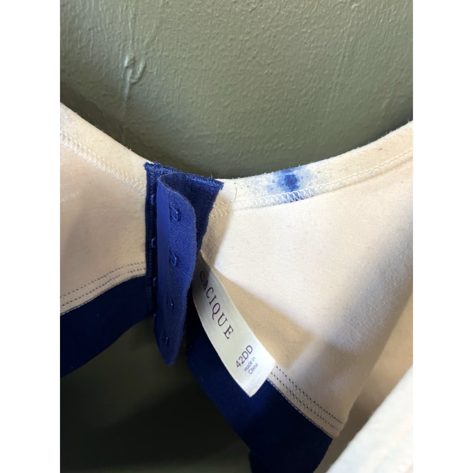 Vintage Cacique Bra Tie Dye Blue 42DD T-Shirt Bra Womens Size ONE SIZE - 3 Thumbnail