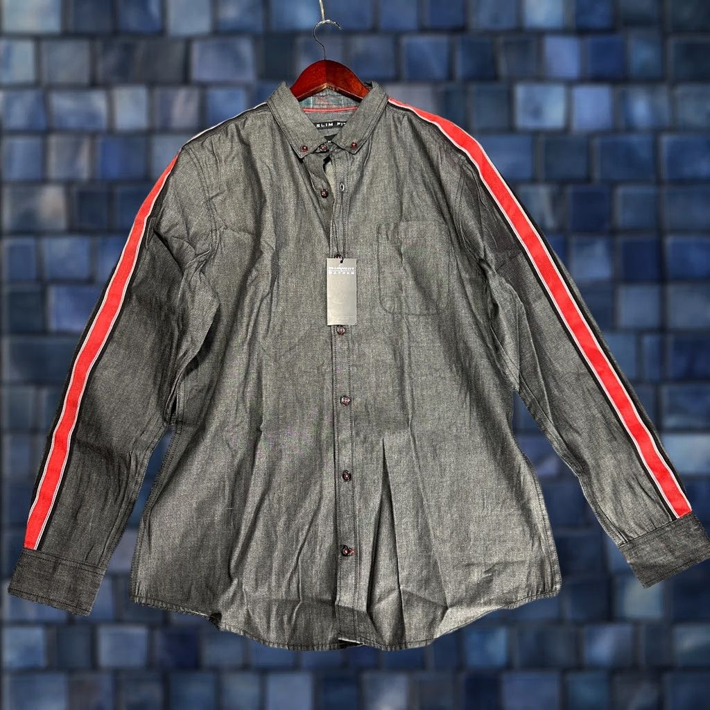 Vintage Tranquility & Mayhem Shirt Mens L Slim Fit Button Down Charcoal Gray Long Sleeve NEW Size US L / EU 52-54 / 3 - 1 Thumbnail