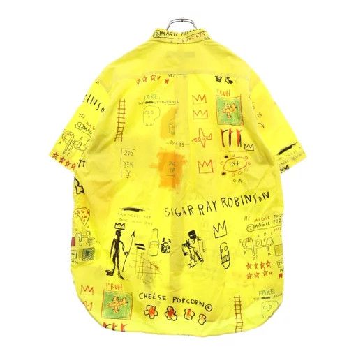 Comme des Garcons Shirt Basquiat Cotton Broad Print Short Sleeve Yellow Size US XL / EU 56 / 4 - 2 Thumbnail