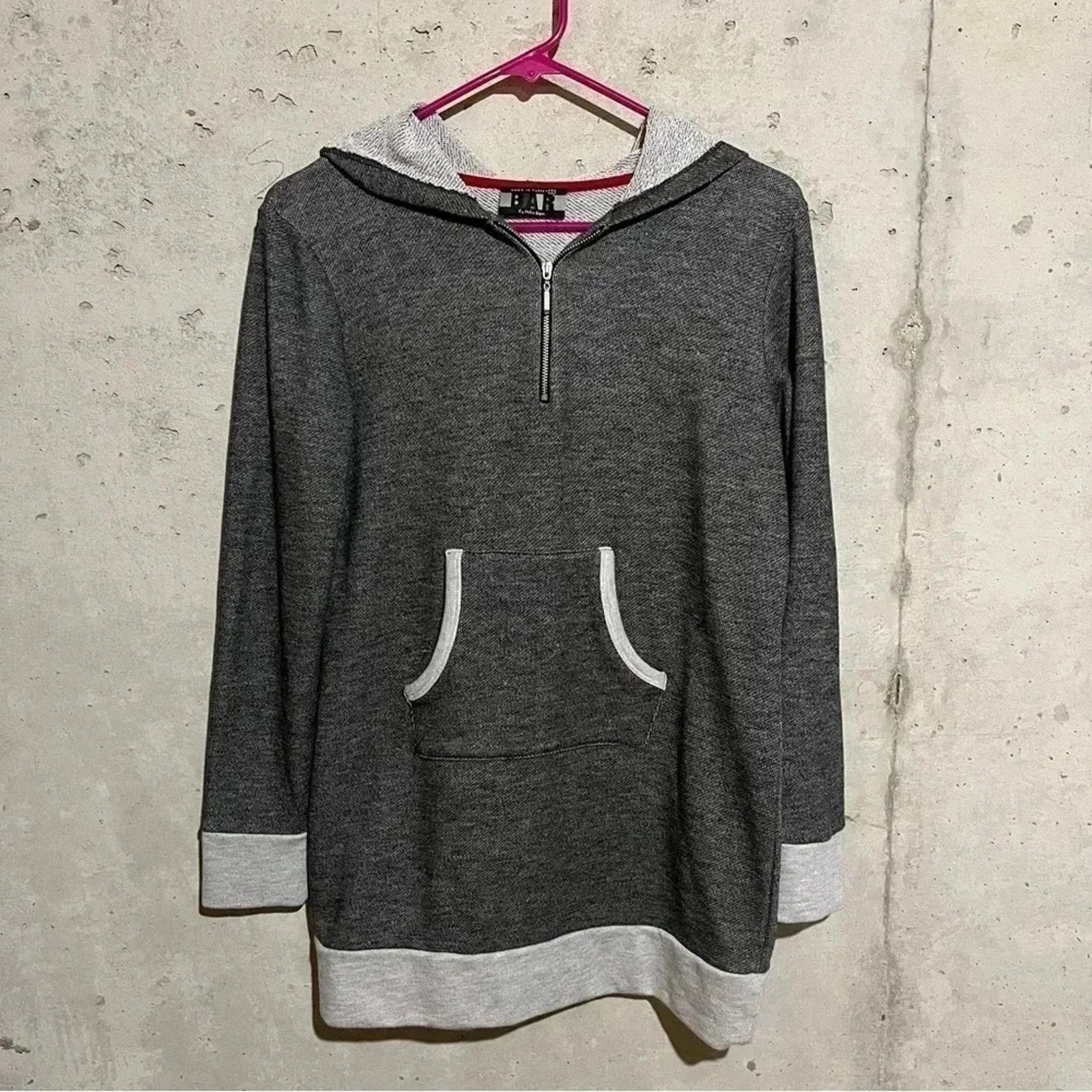 Other Bar By Melir Kazan Grey Quarter Zip Hooded Sweatshirt Size S Size S / US 4 / IT 40 - 1 Thumbnail