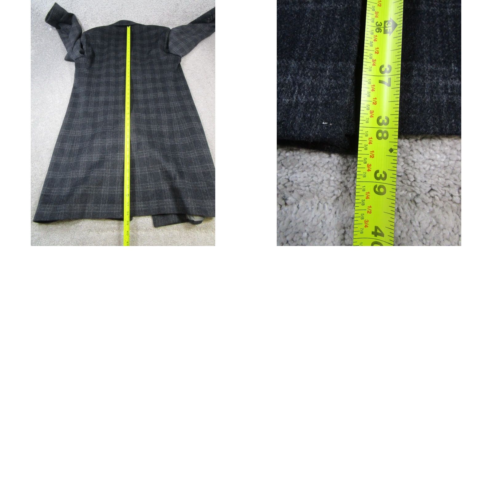 Pronto Uomo Pronto Uomo Over Coat Mens 40 Long Black Gray Wool Blend Plaid Jacket/Coat Long Mens 40 Gray Wool Pronto Uomo Sport Coat 2 Piece Size US XXS / EU 40 - 8 Thumbnail